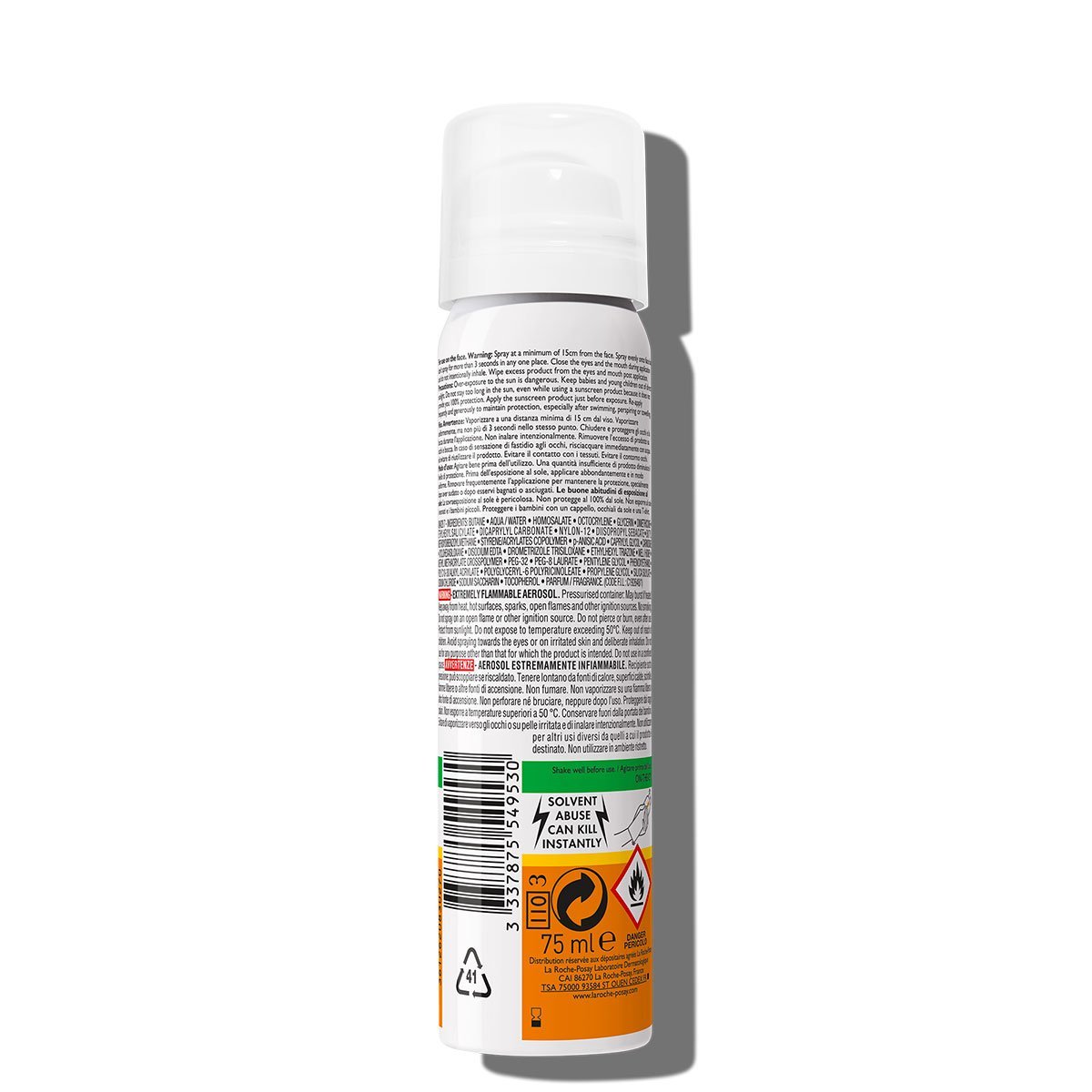 La Roche Posay 產品頁面 陽光 Anthelios Mist全效廣譜抗油光清爽防曬噴霧 Spf50 75ml 3337875549530