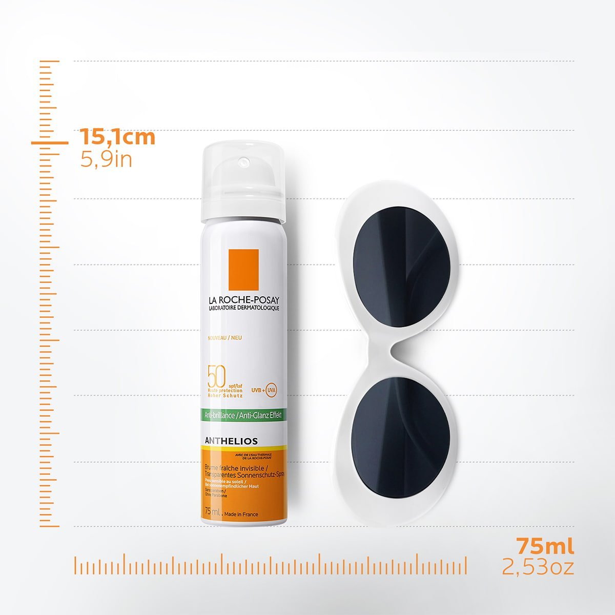 La Roche Posay 產品頁面 陽光 Anthelios Mist全效廣譜抗油光清爽防曬噴霧 Spf50 75ml 3337875549530