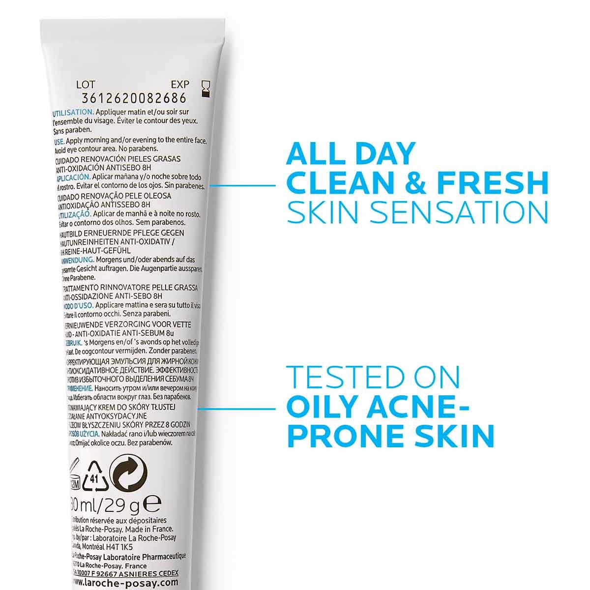 La Roche Posay 產品頁面 粉刺 Effaclar K(+)每日修護精華(+) 30ml 3337872419638 縮放 背面