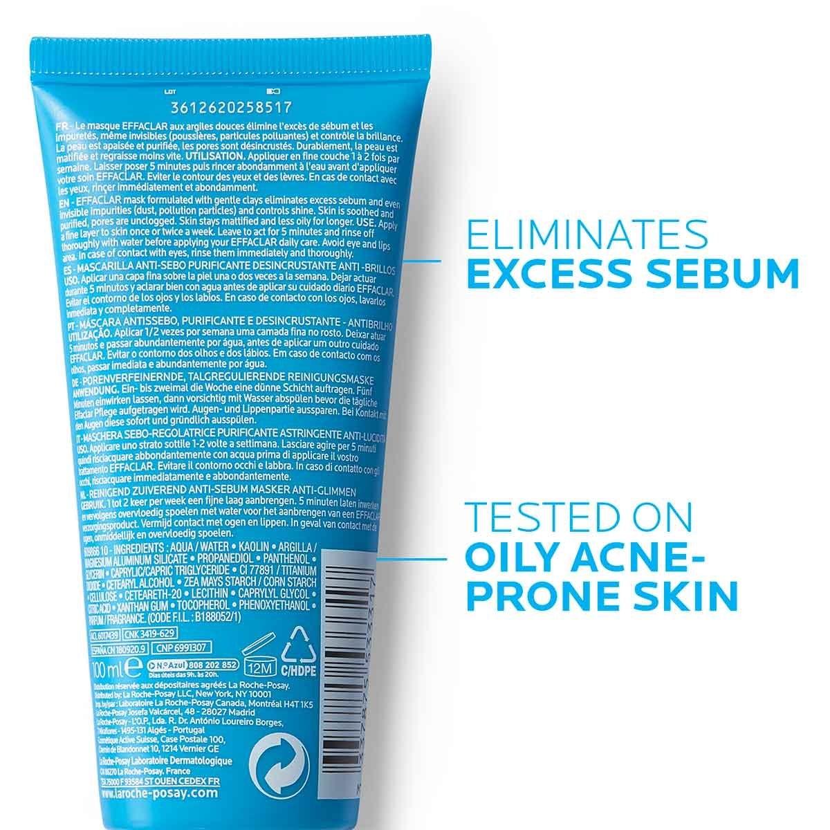 La Roche Posay 產品頁面 粉刺 Effaclar Sebo Controlling Mask深層控油淨化白泥面膜 100ml 3