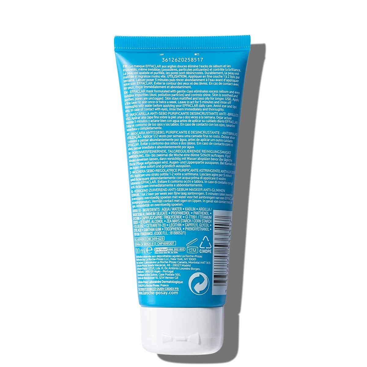 LaRochePosay面膜EffaclarSeboControllingMask深層控油淨化白泥面膜100ml