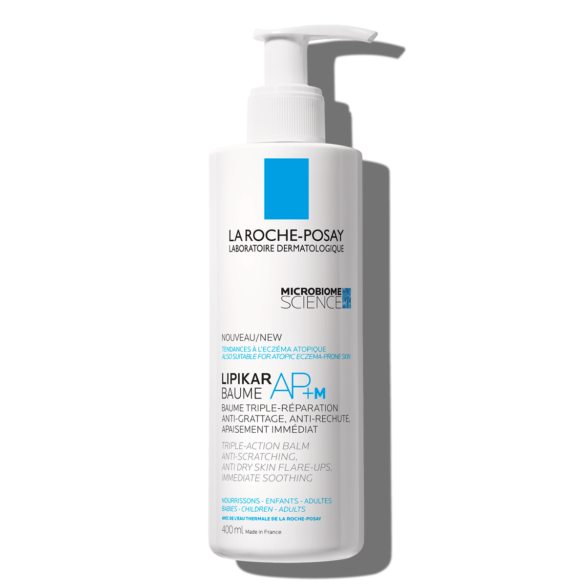 La Roche Posay 身體護理  Lipikar Balm AP+全效抗敏修護霜 400ml 補充脂質修護霜 抗刺激 抗抓癢  000 3337872418570 正面 深陰影