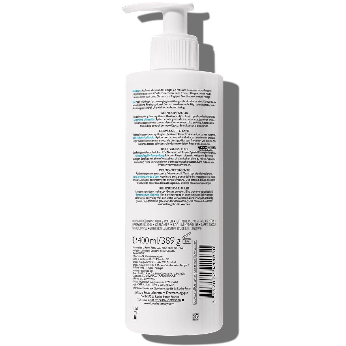 La Roche Posay 產品頁面 敏感 過敏 Toleriane Dermo Cleanser抗敏舒緩潔面乳