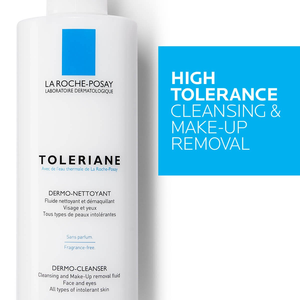 LaRochePosay-產品-過敏-Toleriane-DermoCleanser抗敏舒緩潔面乳-400ml-3337872411830 放大的正面圖